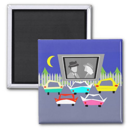 Small Town Drive_In Movie Magnet
