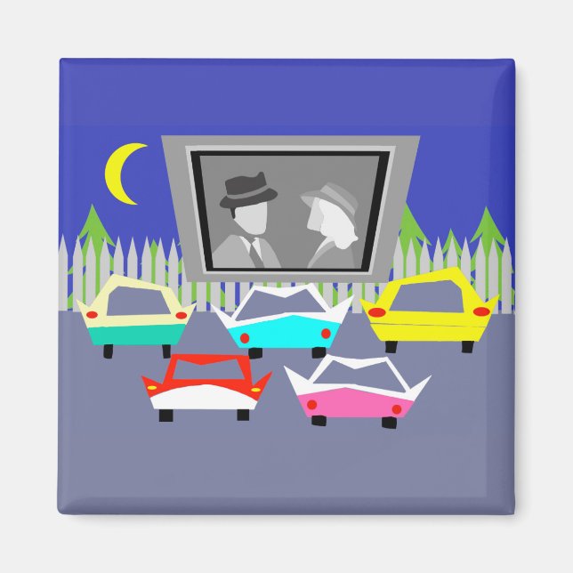 Small Town Drive-In Movie Magnet (Front)