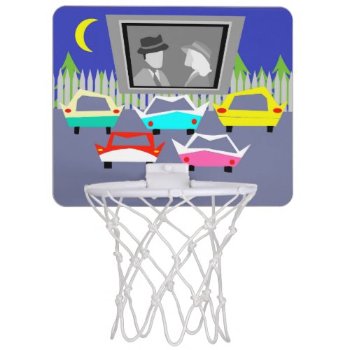 Small Town Drive_In Movie Mini Basketball Hoop