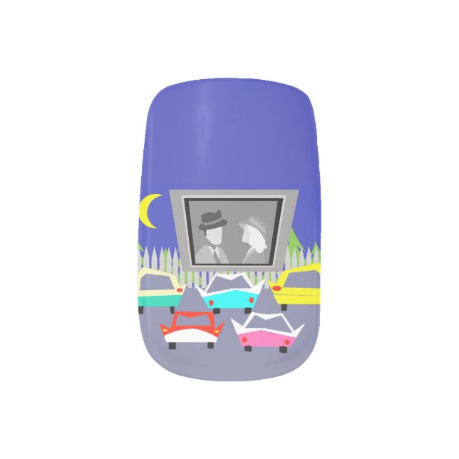 Small Town Drive-In Movie Minx Nail Stickers (Right Thumb)