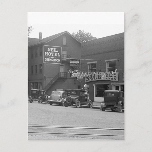 Small Town Ohio 1930s Postcard