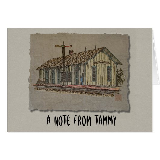 Small Town Train Station Cards (Front Horizontal)