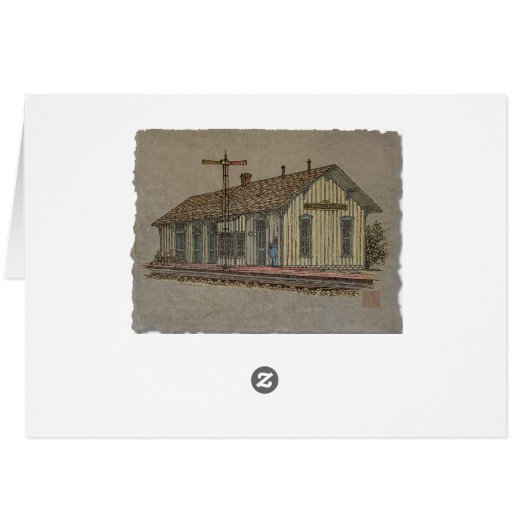 Small Town Train Station Cards (Back Horizontal)