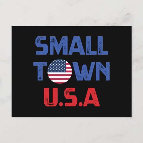 Small Town USA Americana Postcard