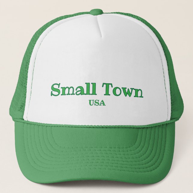 Small Town USA customizable Trucker Hat (Front)