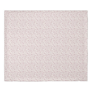 Small Trailing Block Print Floral - Pink Duvet Cover
