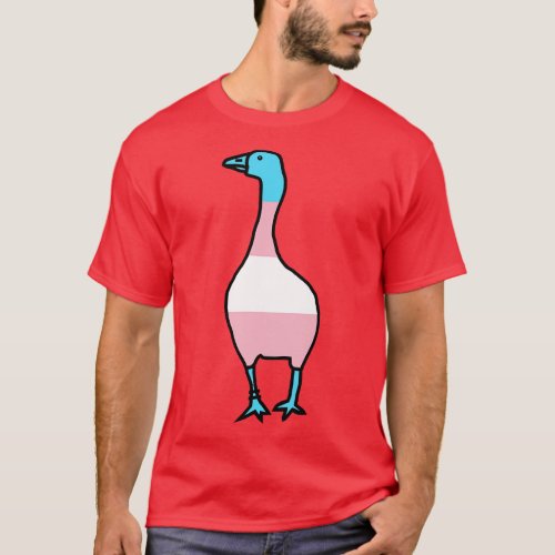 Small Transgender Pride Flag Goose T_Shirt