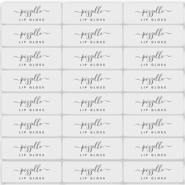 Small Translucent Clear Makeup Label Lip Gloss etc (Front)