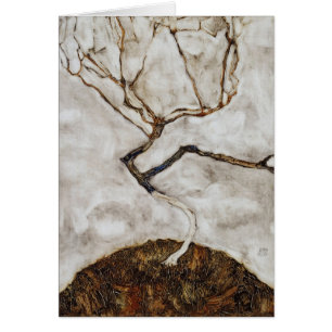 Small Tree In Late Autumn by Egon Schiele Cards