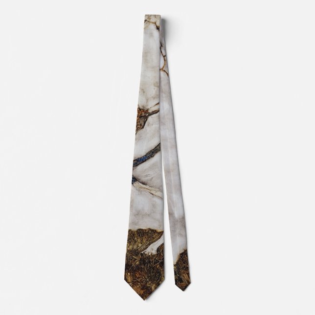 Small Tree In Late Autumn by Egon Schiele Neck Tie (Front)