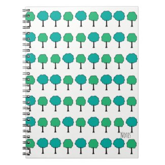 trees pattern notebook