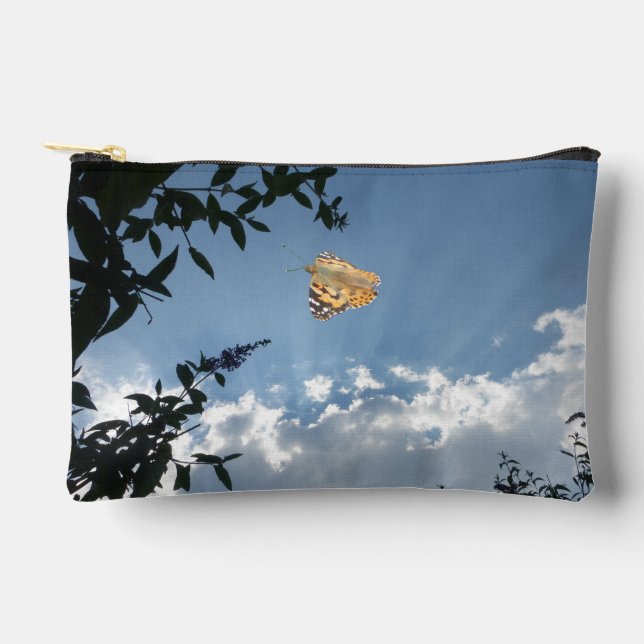 Small Turtoiseshell Butterfly Accessory Bag (Front)