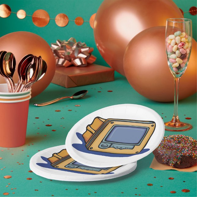 Small TV Set Paper Plates (Creator Uploaded)