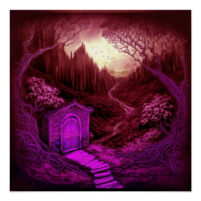 Small Unique Cabin Set Along A Stream Poster (Front)
