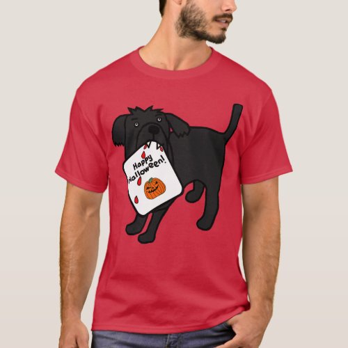 Small Vampire Dog with Halloween Horror d T_Shirt