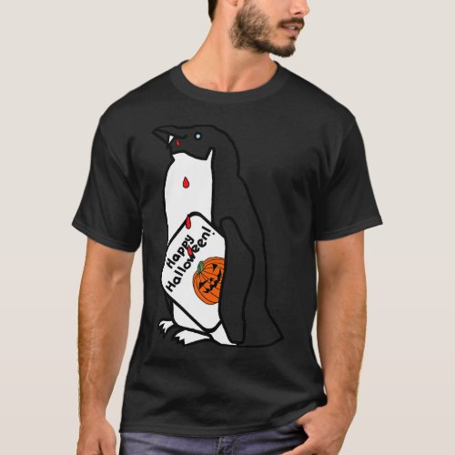 Small Vampire Penguin with Halloween Horror d T_Shirt