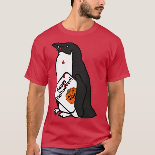 Small Vampire Penguin with Halloween Horror d T_Shirt