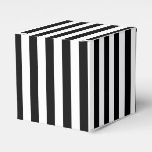Small Vertical Black Stripes Favor Boxes