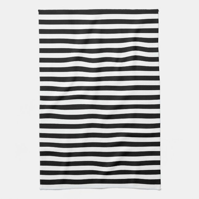 Small Vertical Black Stripes Kitchen Towel (Vertical)
