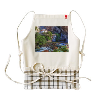 Small village Blagaj on Buna waterfall, Bosnia and Zazzle HEART Apron