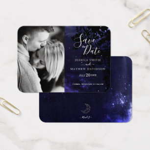 Small Wallet Size "Save the Date" Celestial Stars