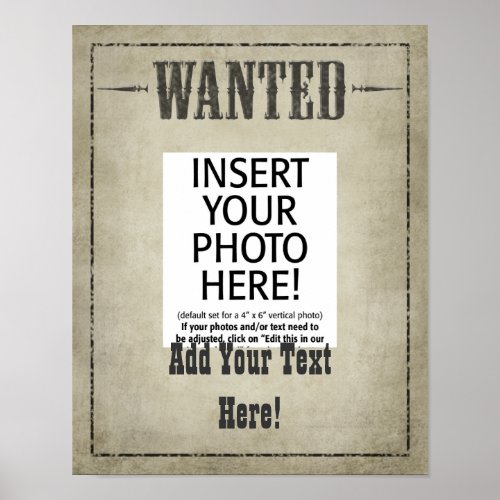 SMALL ___ WANTED POSTER template