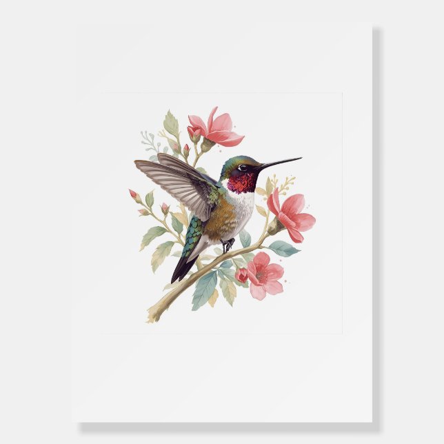 Small Watercolor Hummingbird -Foam Boards (Front)