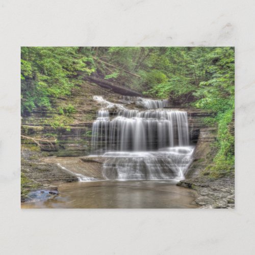 Small Waterfall Buttermilk Falls State Park NY Postcard