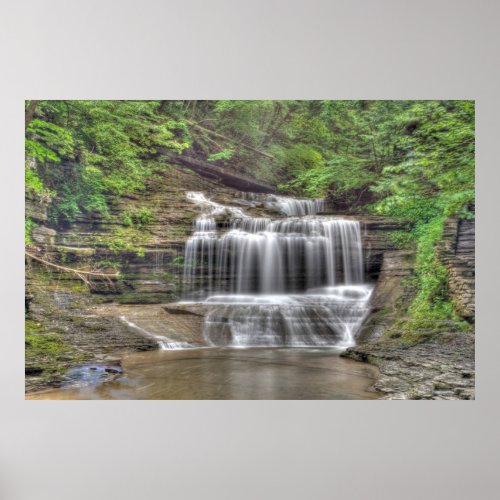 Small Waterfall Buttermilk Falls State Park NY Poster