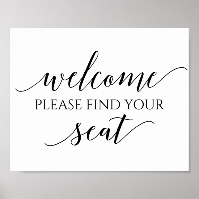 Small Wedding Seating Table Chart Sign (8 x 10) (Front)