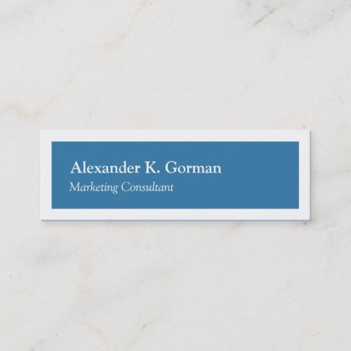 Small white border solid colbalt blue classic business card template
