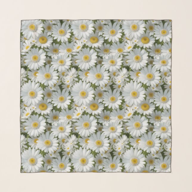 Small White Daisies Scarf (Front)