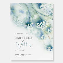 Small White Flowers Wedding Welcome