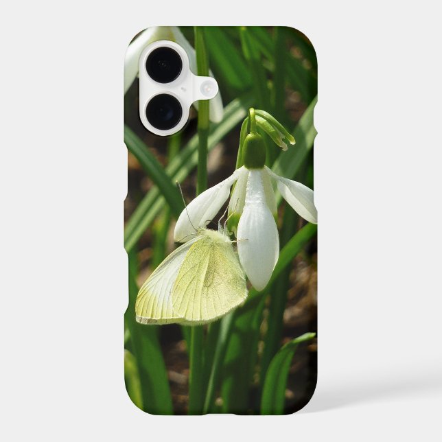 Small White on Snowdrop Case-Mate iPhone Case (Back)