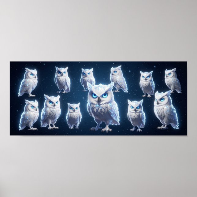Small white owls ++ poster (Front)