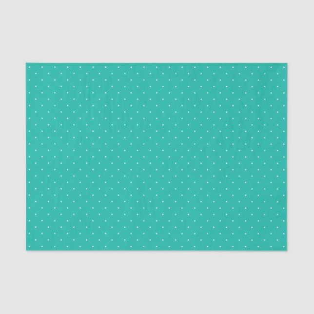Small White Polka Dot Editable Background Color Tissue Paper (Front)