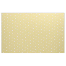Small White Polka Dots on Vintage Baby Yellow Fabric