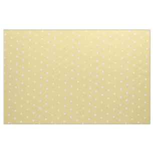 Small White Polka Dots on Vintage Baby Yellow Fabric