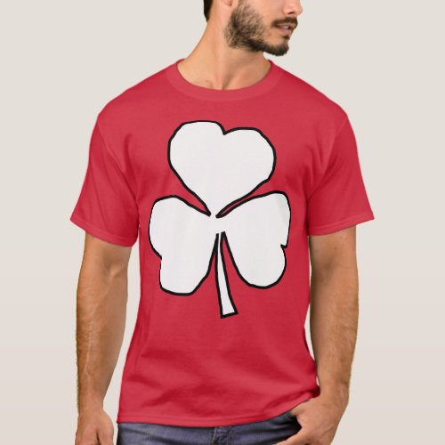 Small White Shamrock for St Patricks Day T_Shirt