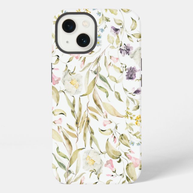Small Wildflower Botanical Florals Iphone Case (Back)