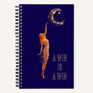 Small wins matter Art Moon Motivation Notebook