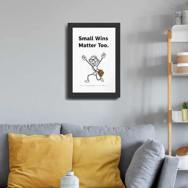 Small Wins Matter Too Poster – Motivational Wall A (Living Room 3)