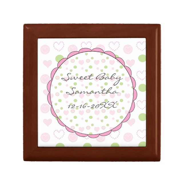 Small Wood Keepsake Box "Sugar and Spice" (Front)