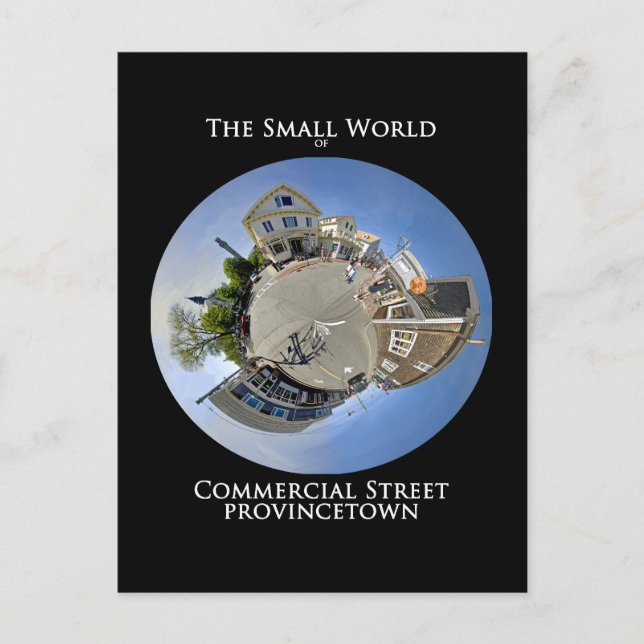 Small World of Commercial Street Provincetown Postcard (Front)