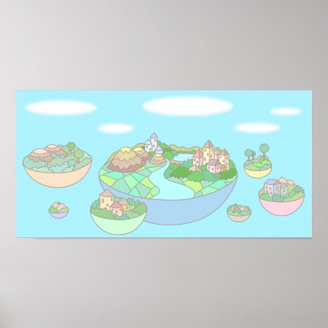 Small world within a floating island. poster (Front)