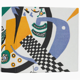 Small Worlds IV, Abstract, Wassily Kandinsky 3 Ring Binder