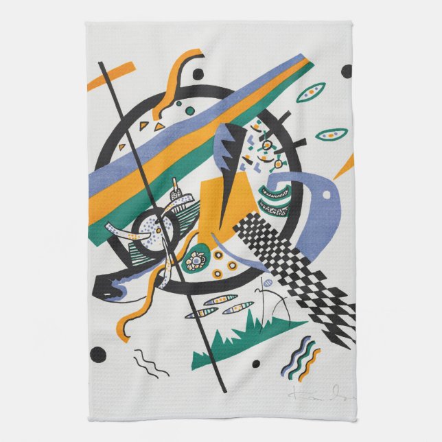 Small Worlds IV, Abstract, Wassily Kandinsky Kitchen Towel (Vertical)