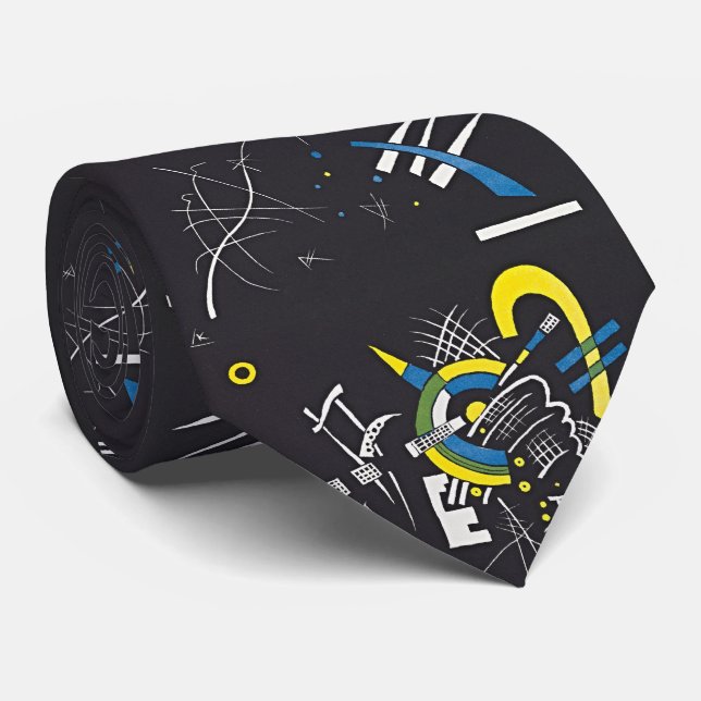 Small Worlds VII by Wassily Kandinsky Neck Tie (Rolled)