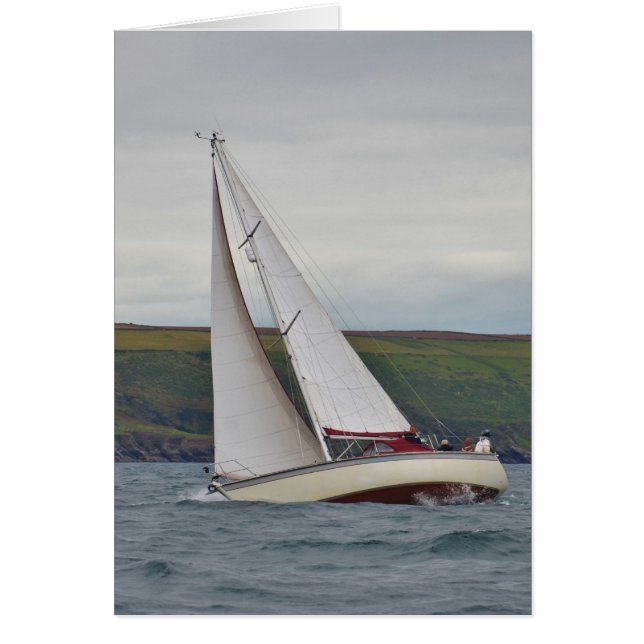 Small Yacht Sailing Hard (Front)