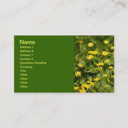 Small-yellow-flowers-in-grass1957 NATURE FLOWERS Y Business Card Template